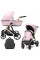 Cochecito 2 en 1 Kunert Arrizo ARE-15 Baby Pink Eco Leather con chasis negro o dorado