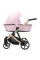 Cochecito 2 en 1 Kunert Arrizo ARE-15 Baby Pink Eco Leather con chasis negro o dorado