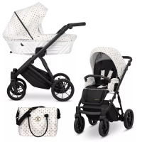 Cochecito 2 en 1 Kunert Ivento IVE-01 White Style con chasis negro o dorado