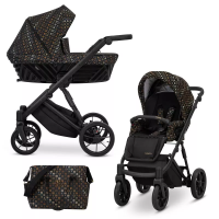 Коляска 2 в 1 Kunert Ivento IVE-02 Black Style с черной или золотой рамой