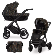 Cochecito 2 en 1 Kunert Ivento IVE-02 Black Style con chasis negro o dorado