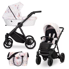 Cochecito 2 en 1 Kunert Ivento IVE-04 Delicate Flowers con chasis negro o dorado
