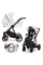 Cochecito 2 en 1 Kunert Ivento IVE-04 Delicate Flowers con chasis negro o dorado