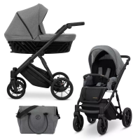 Коляска 2 в 1 Kunert Ivento IVE-09 Deep Graphite с черной или золотой рамой