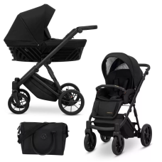 Cochecito 2 en 1 Kunert Ivento IVE-12 Deep Black con chasis negro o dorado