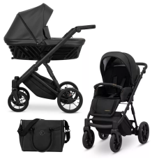 Cochecito 2 en 1 Kunert Ivento IVE-07 Black Pearl Eco con chasis negro o dorado