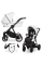 Коляска 2 в 1 Kunert Ivento IVE-08 White Pearl Eco с черной или золотой рамой