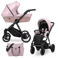 Cochecito 2 en 1 Kunert Ivento IVE-13 Pink Metalic Eco con chasis negro o dorado