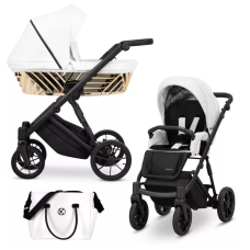 Cochecito 2 en 1 Kunert Ivento GLAM IVE-16 White Pearl Eco con chasis negro o dorado