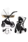Коляска 2 в 1 Kunert Ivento GLAM IVE-16 White Pearl Eco с черной или золотой рамой
