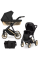 Коляска 2 в 1 Kunert Ivento GLAM IVE-17 Black Pearl Eco с черной или золотой рамой