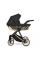 Коляска 2 в 1 Kunert Ivento GLAM IVE-17 Black Pearl Eco с черной или золотой рамой