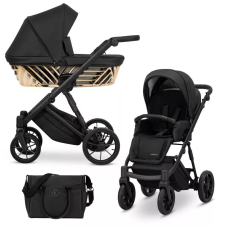 Cochecito 2 en 1 Kunert Ivento GLAM IVE-17 Black Pearl Eco con chasis negro o dorado