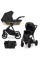 Коляска 2 в 1 Kunert Ivento GLAM IVE-17 Black Pearl Eco с черной или золотой рамой