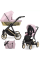 Коляска 2 в 1 Kunert Ivento GLAM IVE-20 Pink Metallic Eco с черной или золотой рамой