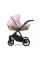 Коляска 2 в 1 Kunert Ivento GLAM IVE-20 Pink Metallic Eco с черной или золотой рамой
