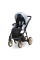 Коляска 2 в 1 Kunert Ivento GLAM IVE-22 Blue Metallic Eco с черной или золотой рамой