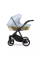 Коляска 2 в 1 Kunert Ivento GLAM IVE-22 Blue Metallic Eco с черной или золотой рамой
