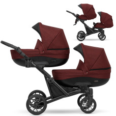 Carrito para gemelos Kunert Booster 2 en 1 BO-04 Burdeos – Capazos y sillas reversibles