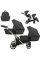 Cochecito gemelar 2 en 1 Kunert Brav Duo BD-02 Graphite con chasis negro o color champán