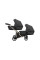 Cochecito gemelar 2 en 1 Kunert Brav Duo BD-02 Graphite con chasis negro o color champán