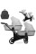 Cochecito gemelar 2 en 1 Kunert Brav Duo BD-03 Gris con chasis negro o color champán