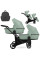Cochecito gemelar 2 en 1 Kunert Brav Duo BD-05 Mint con chasis negro o color champán