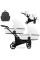 Cochecito gemelar 2 en 1 Kunert Brav Duo BD-12 White Eco con chasis negro o color champán