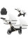 Cochecito gemelar 2 en 1 Kunert Brav Duo BD-12 White Eco con chasis negro o color champán