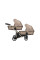 Cochecito gemelar 2 en 1 Kunert Brav Duo BD-13 Cappuccino Eco con chasis negro o color champán