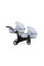 Cochecito gemelar 2 en 1 Kunert Brav Duo BD-14 Baby Blue Eco con chasis negro o color champán