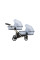 Cochecito gemelar 2 en 1 Kunert Brav Duo BD-14 Baby Blue Eco con chasis negro o color champán
