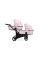 Cochecito gemelar 2 en 1 Kunert Brav Duo BD-15 Baby Pink Eco con chasis negro o color champán