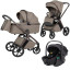 Cochecito 3 en 1 CARRELLO Vector F CRL-6700 Flannel Beige Capazo plegable, silla de paseo y grupo 0