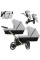 Cochecito gemelar 2 en 1 Kunert Ivento Duo ID-06 Dove Grey Eco con chasis negro o color champán