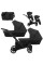 Коляска для двойни 2 в 1 Kunert Ivento Duo ID-07 Black Pearl Eco с черной рамой или рамой цвета шампань