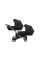 Коляска для двойни 2 в 1 Kunert Ivento Duo ID-07 Black Pearl Eco с черной рамой или рамой цвета шампань