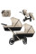 Cochecito gemelar 2 en 1 Kunert Ivento Duo ID-15 Cappuccino Metalic Eco con chasis negro o color champán