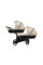 Cochecito gemelar 2 en 1 Kunert Ivento Duo ID-15 Cappuccino Metalic Eco con chasis negro o color champán
