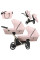 Коляска для двойни 2 в 1 Kunert Ivento Duo ID-11 Smoky Pink с черной рамой или рамой цвета шампань