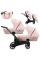 Коляска для двойни 2 в 1 Kunert Ivento Duo ID-11 Smoky Pink с черной рамой или рамой цвета шампань