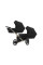 Cochecito gemelar 2 en 1 Kunert Ivento Duo ID-12 Deep Black con chasis negro o color champán