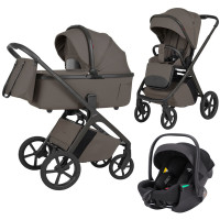 Cochecito 3 en 1 CARRELLO Vector F CRL-6700  Koa Brown Capazo plegable, silla de paseo y grupo 0