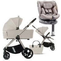 Pack ahorro: Carrito de bebé 2 en 1 Dada Flux Almond+  Silla de coche Carrello Octopus  0-12 años