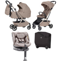Pack ahorro CARRELLO: Carrito con capazo plegable 2 en 1 Magia CRL-6655 Spice Beige+  Silla de coche Carrello Octopus  0-12 años