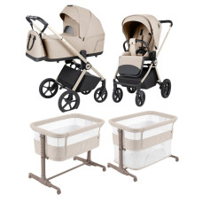 Pack CARRELLO: Carrito de bebé 2 en 1 Ultra F CRL-6557 Polar Beige con capazo plegable + сuna colecho parque  Picto 3 en 1 