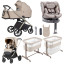 Pack CARRELLO: Carrito de bebé 2 en 1 Ultra F CRL-6557 Polar Beige con capazo plegable + сuna colecho parque  Picto 3 en 1 + Silla de auto Carrello Octopus 0-12 años