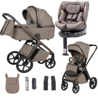 Pack ahorro CARRELLO: Carrito con capazo plegable 2 en 1 Vector F CRL-6700 Flannel Beige+  Silla de coche Carrello Octopus  0-12 años