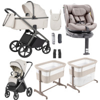 Pack CARRELLO: Carrito de bebé 2 en 1  Vector F CRL-6700 Zephyr Beige con capazo plegable + сuna colecho parque  Picto 3 en 1 + Silla de auto Carrello Octopus 0-12 años