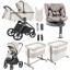 Pack CARRELLO: Carrito de bebé 2 en 1  Vector F CRL-6700 Zephyr Beige con capazo plegable + сuna colecho parque  Picto 3 en 1 + Silla de auto Carrello Octopus 0-12 años